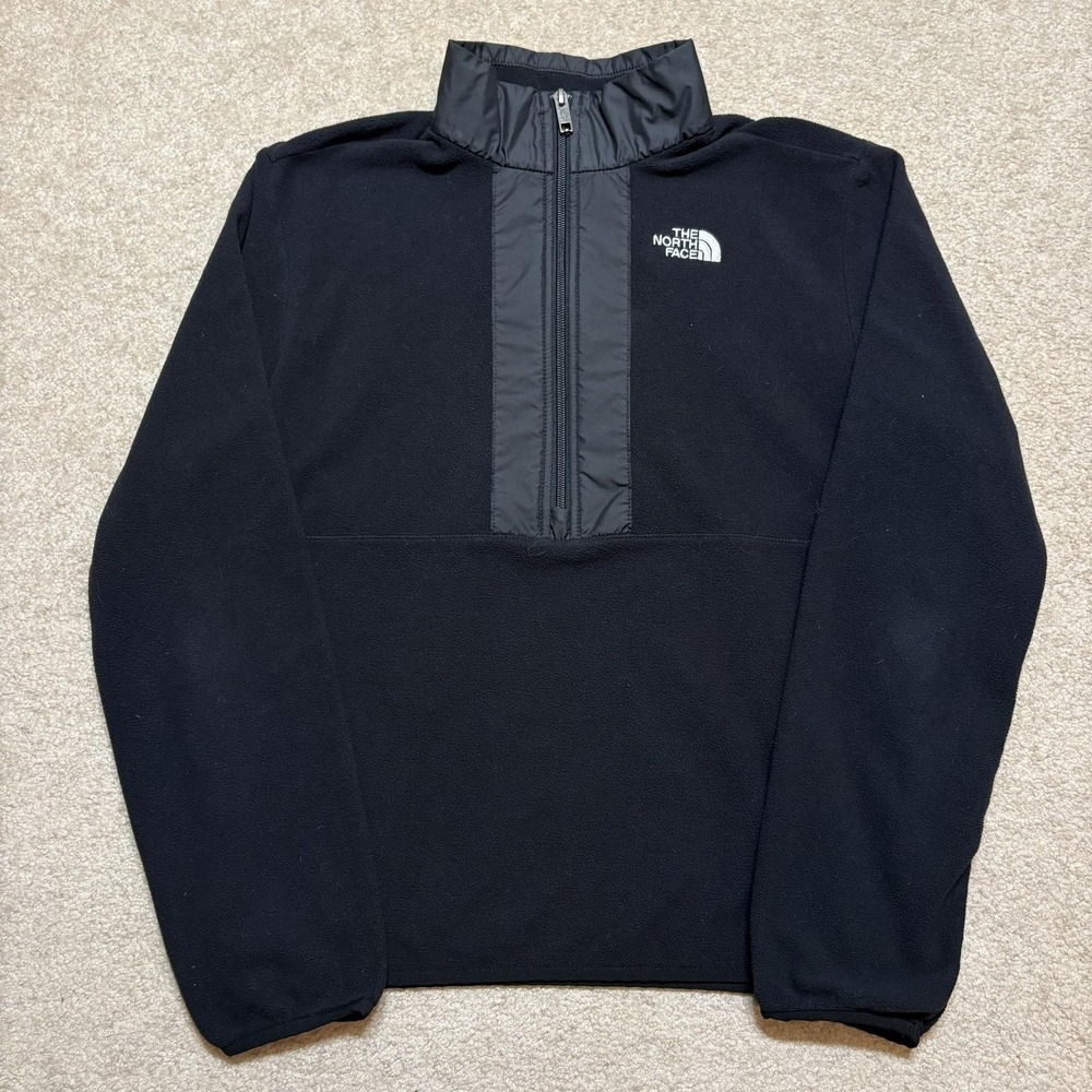 The‎ North Face Jacket Teen XL 14-16 Black Fleece 1/4 Zip Pullover NF0A7WQPJK3